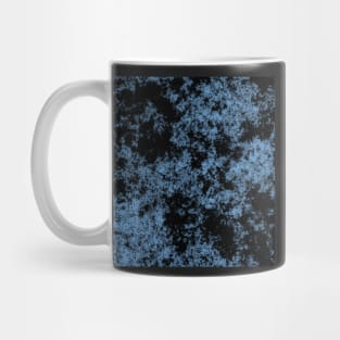 Abstract Pattern Texture Black / Blue Mug